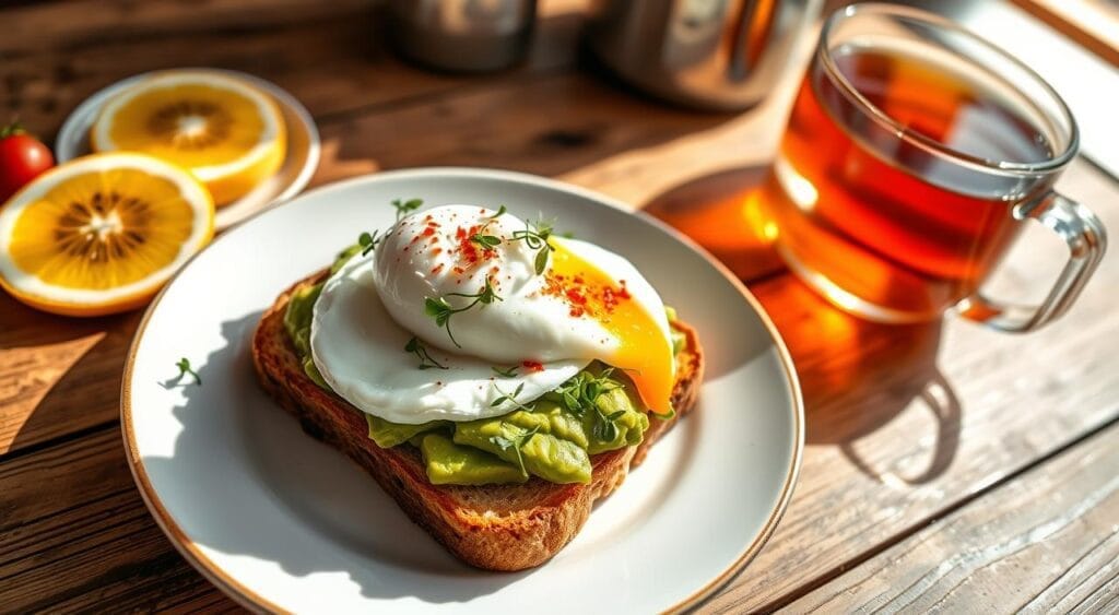 7 idées de petits-déjeuners équilibrés pour bien débuter 1 Toasts à l'avocat et œuf poché pour un petit-déjeuner équilibré