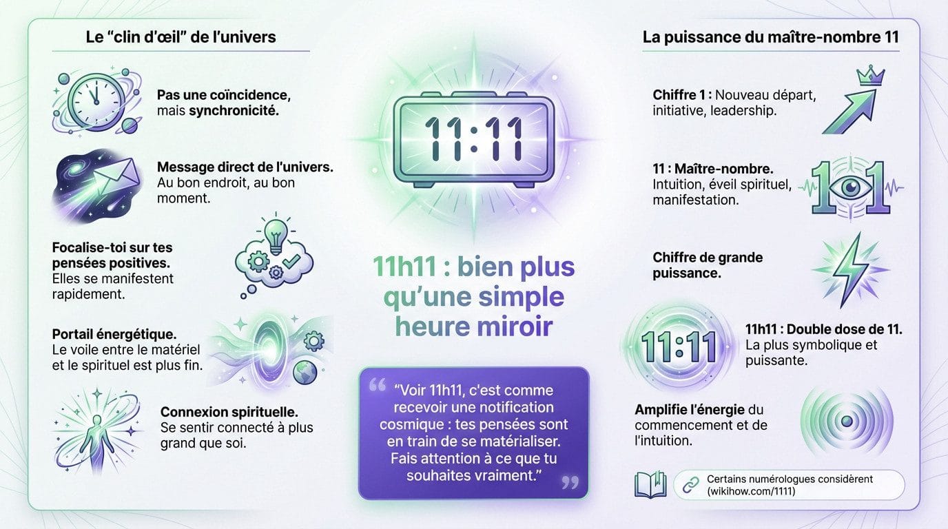 11h11 signification et puissance des maître-nombres