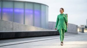 graceful stride green activewear purple blue glow 5