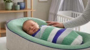 peaceful slumber newborn in ergonomic nest 3