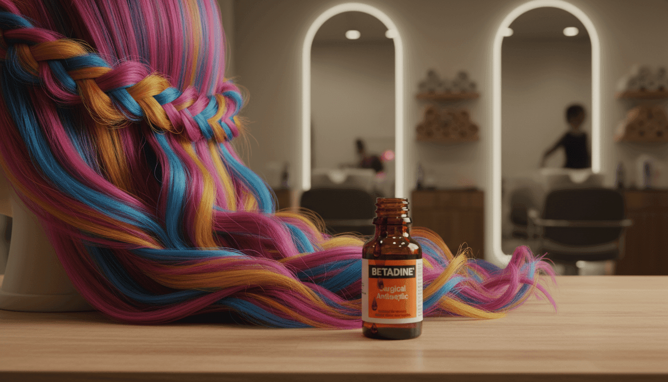 vulnérabilité cheveux colorés bétadine