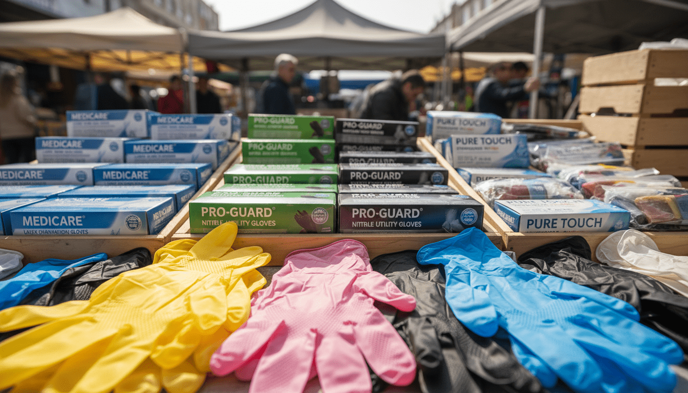 vue d ensemble marché produits protection mains