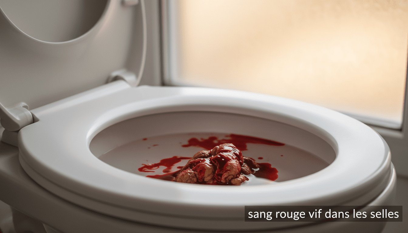 sang rouge vif dans les selles