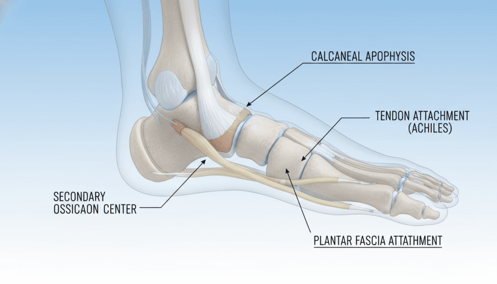 anatomie apophyse calcanéenne
