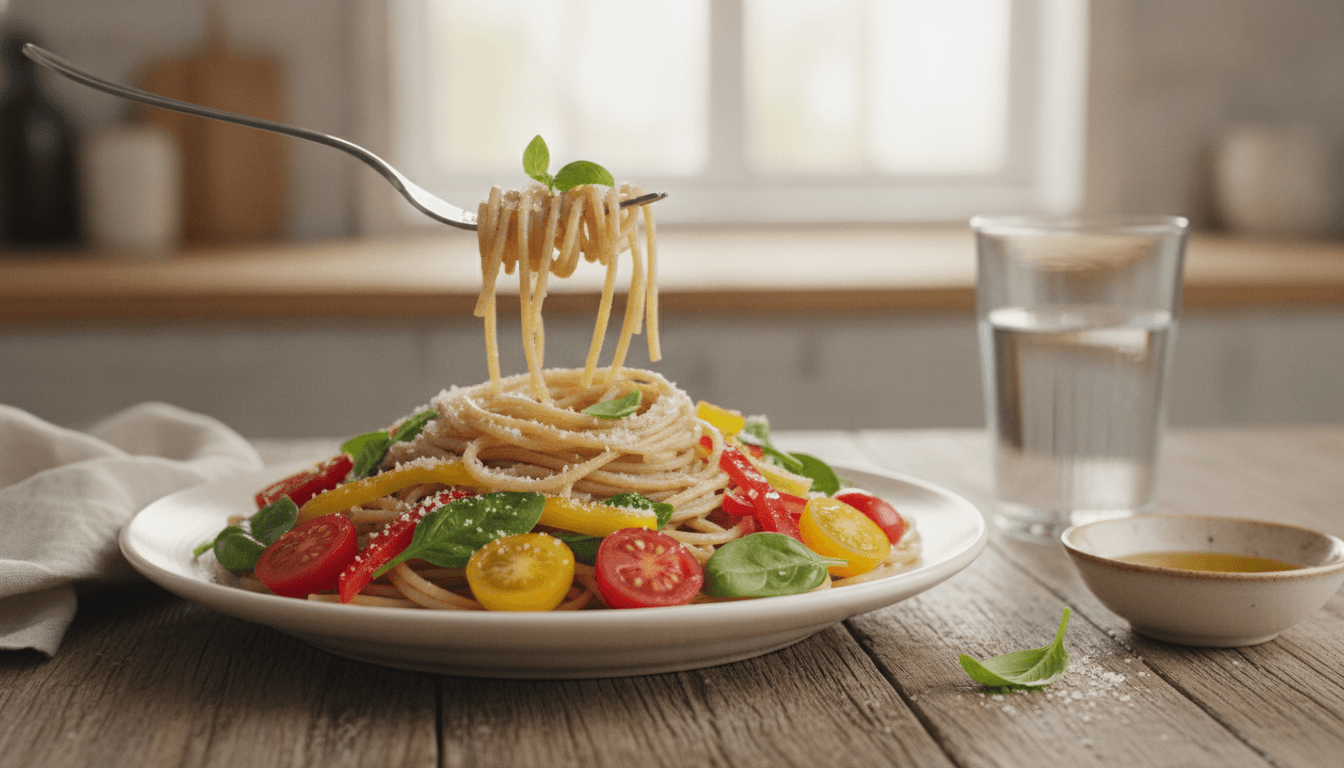 Accueil 1 recette pâtes healthy rapide